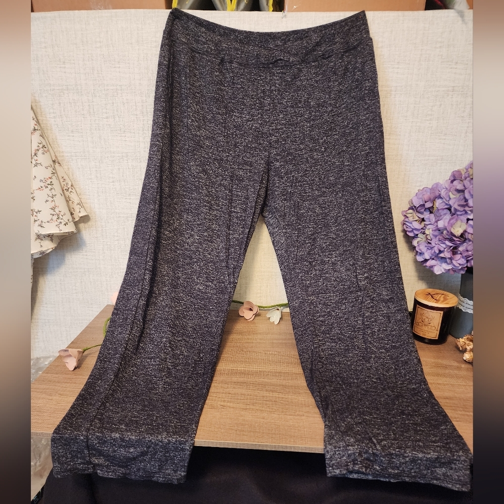 Gray and black sweat pants